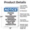 Signmission Posted No Trespassing Logging OSHA Notice Sign, Aluminum, 18in W x 24in L, 2PK OS-2PACK-NS-A-1824-V-17729 - alternate 2